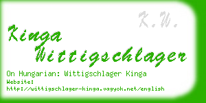 kinga wittigschlager business card